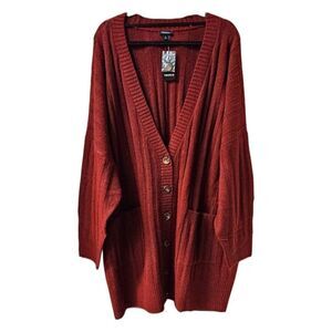 TORRID 4X Cashmere Vegan  boyfriend cardigan v- neck sweater super soft NWT